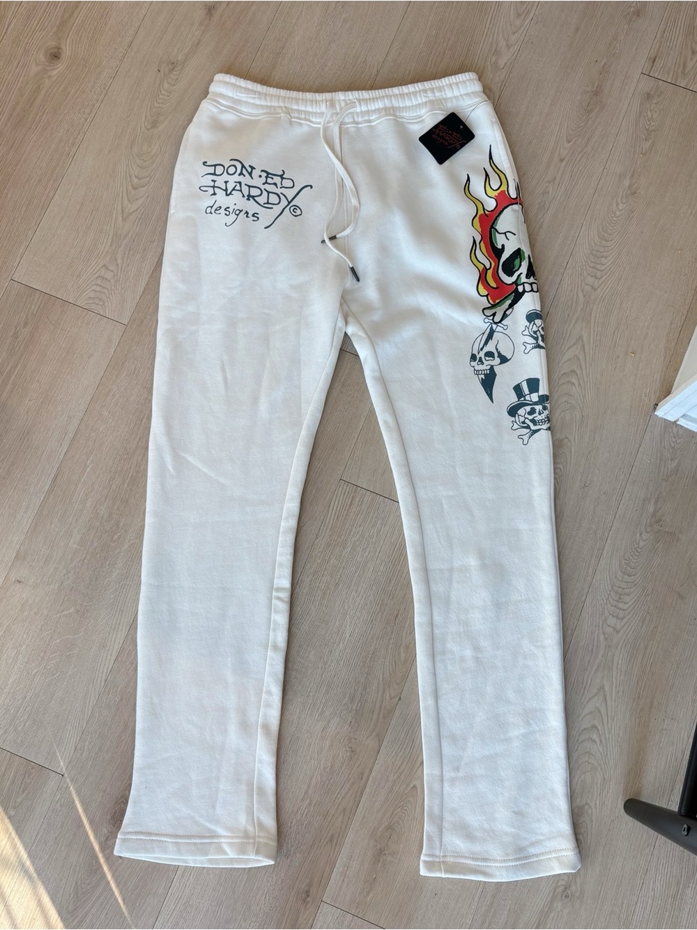 Ed Hardy white sweatpants, new with tags